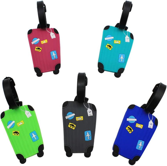 Luggage Tags, (Set of 5), 10.1 x 2.1 x 0.6 inches