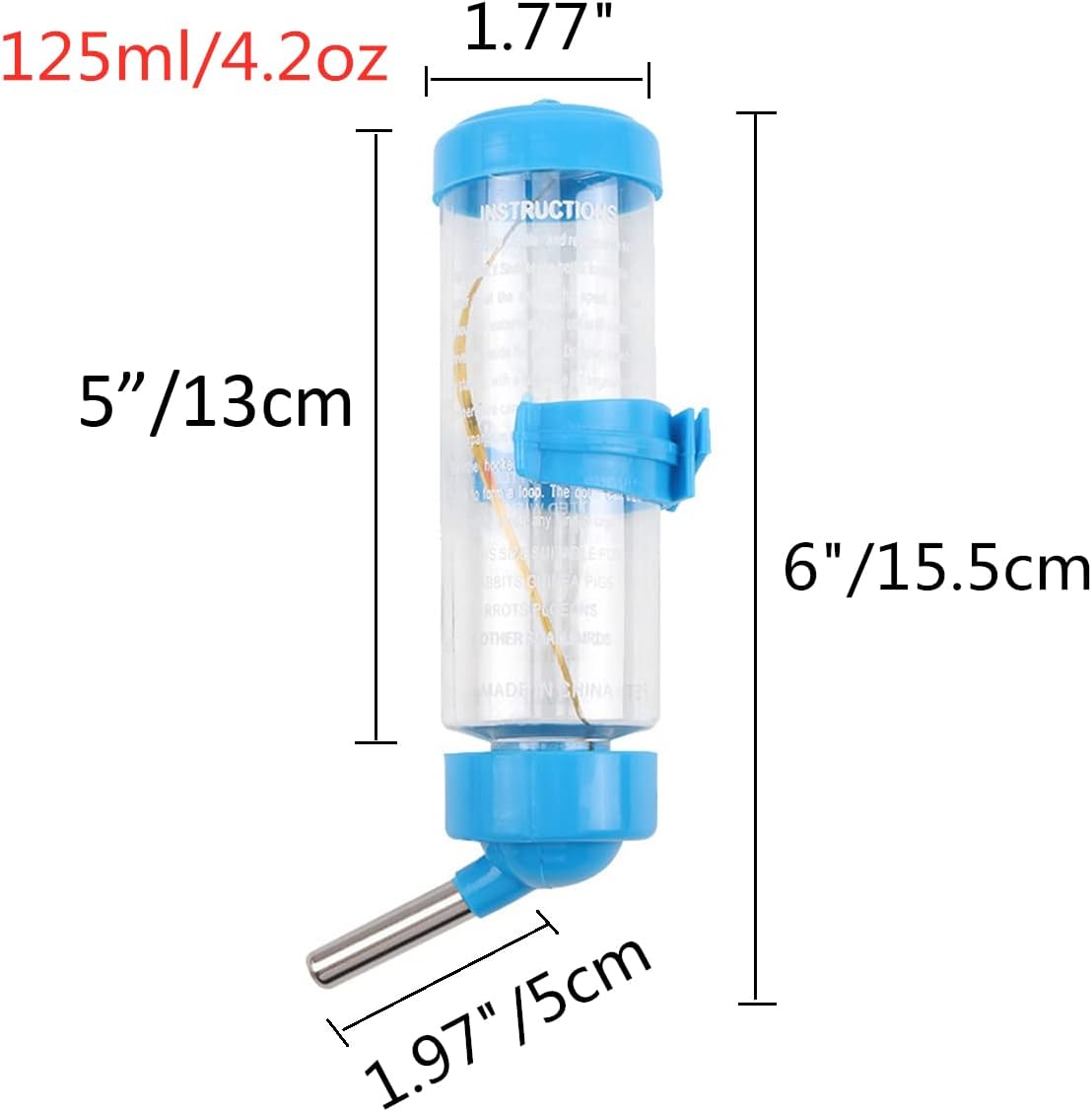 2-in-1 Automatic Hamster Water Bottle Dispenser (125ml)