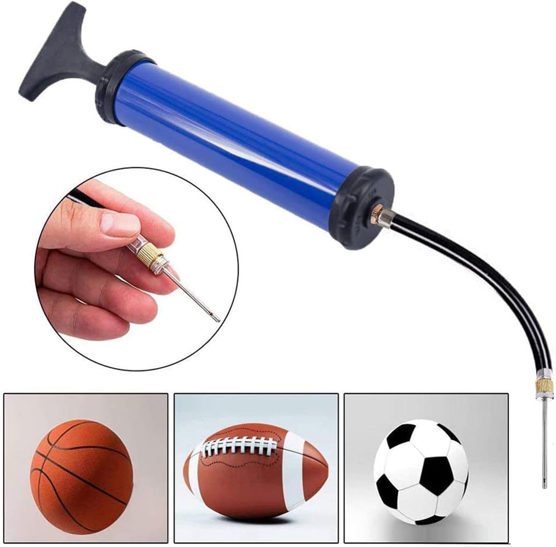 Needles to inflate double port, (football, basketball, volleyball, rugby)
Pack of 12