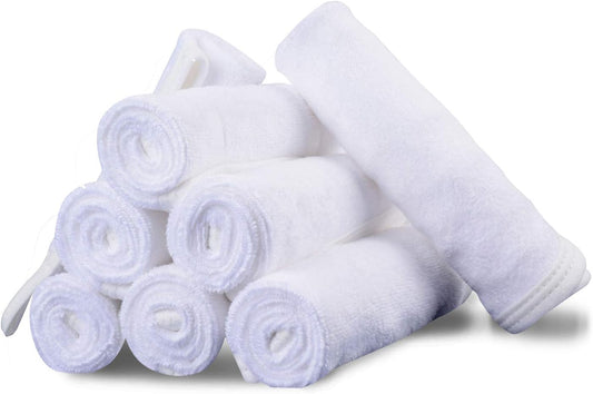 Microfiber Facial Cleansing Towel, 8-Pack,(White)