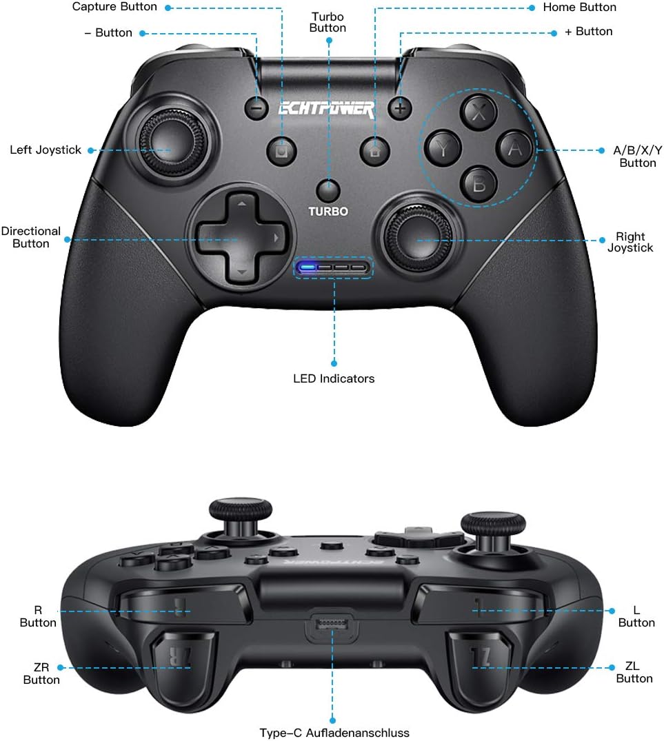 Wireless controller for switch, colour: black