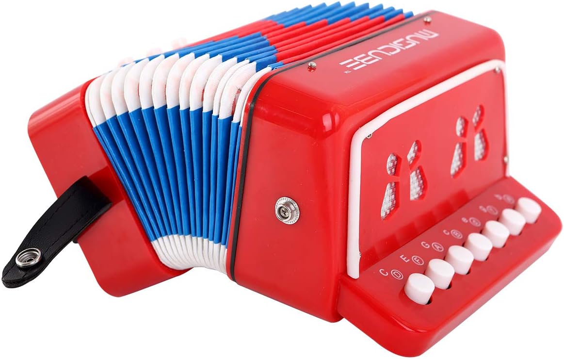 Kid Accordion, 7 x 4 x 7  inches, Red