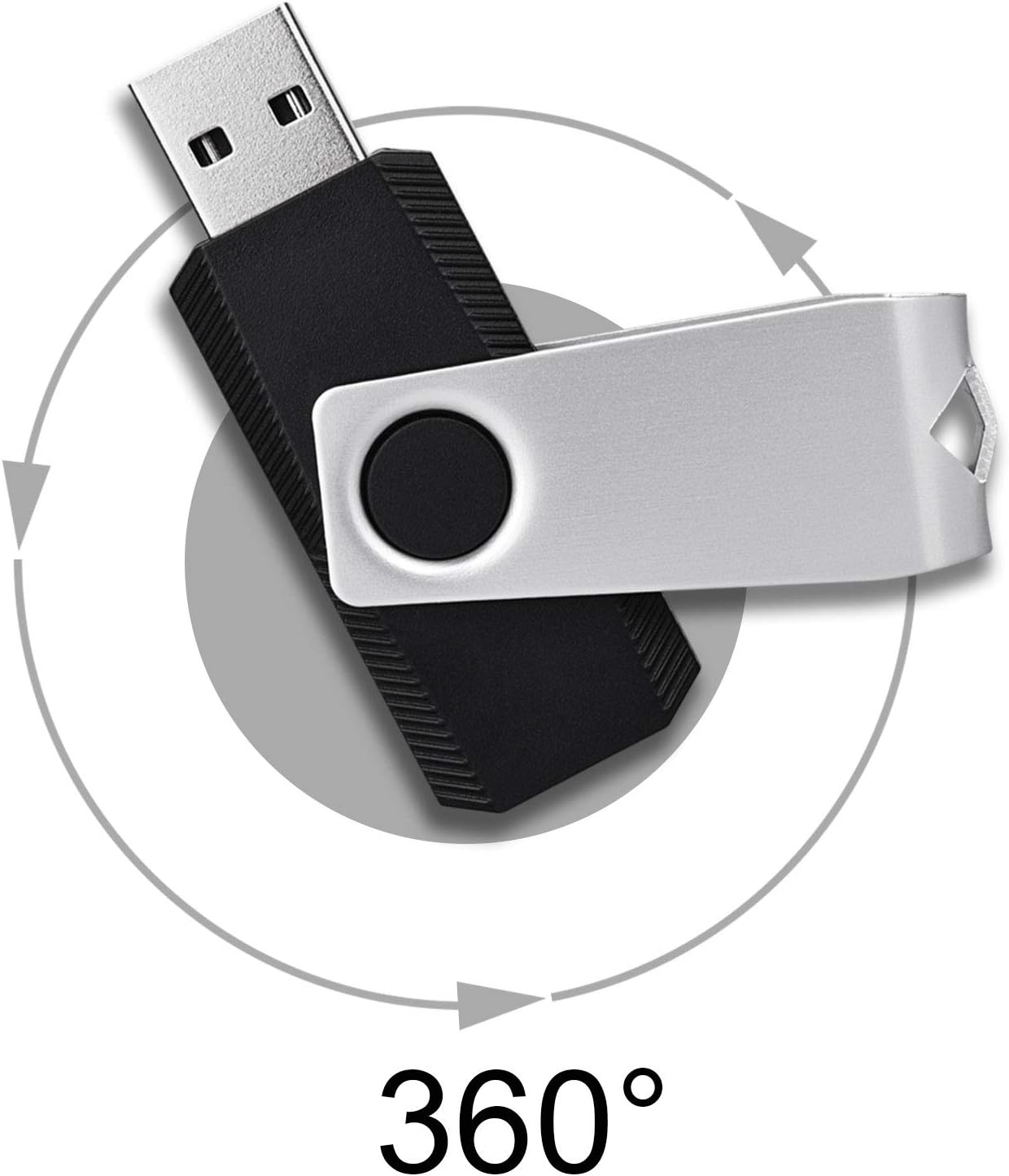 128GB Swivel USB 3.0 Flash Drive, Color (Black-Single)