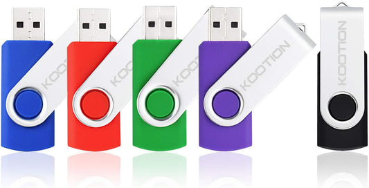 5 units 128GB USB 2.0, Color (Blue, Red, Green, Purple, Black)