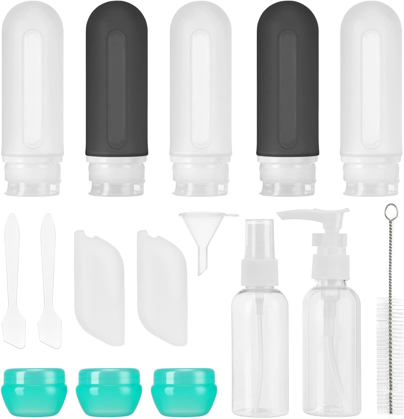 17 Pack Travel Bottles TSA Approved, 3OZ Leakproof Silicone