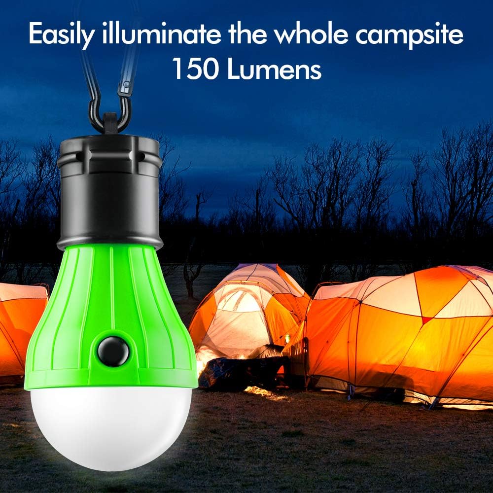Portable LED Tent Lamp, 4 Packs Clip Hook