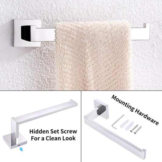 10.24 Inch Polished Chrome Stainless Steel Bathroom Towel Rack
