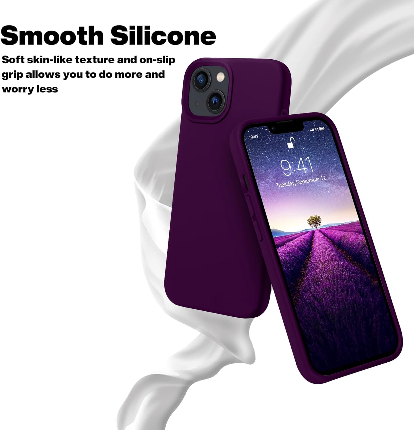 Purple Silicone Slim Protective Case 6.1 Inch
