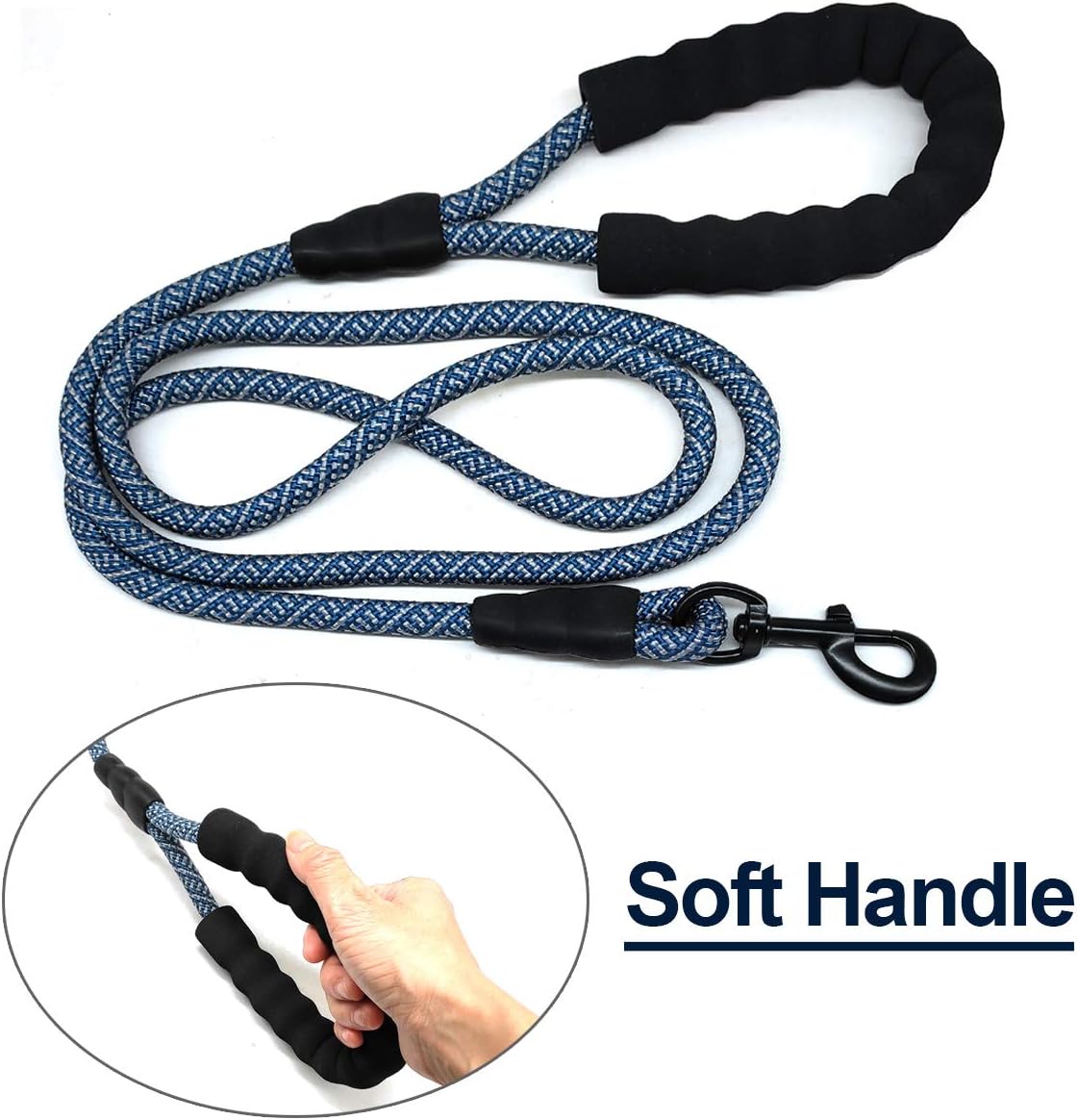 heavy duty rope dog leash, red, 1/2" * 6'