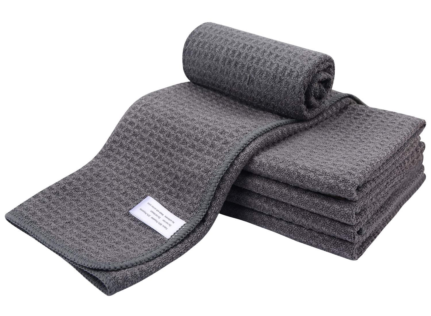 Microfiber Face Towel.13" x 13" 12-Pack, (Grey)