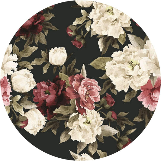 Mouse pad (white red flowers)