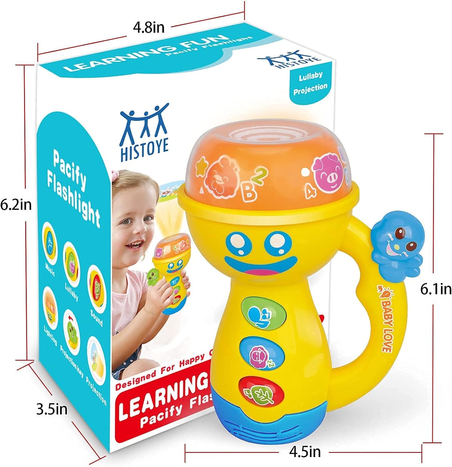 Musical lantern for baby, night light projector