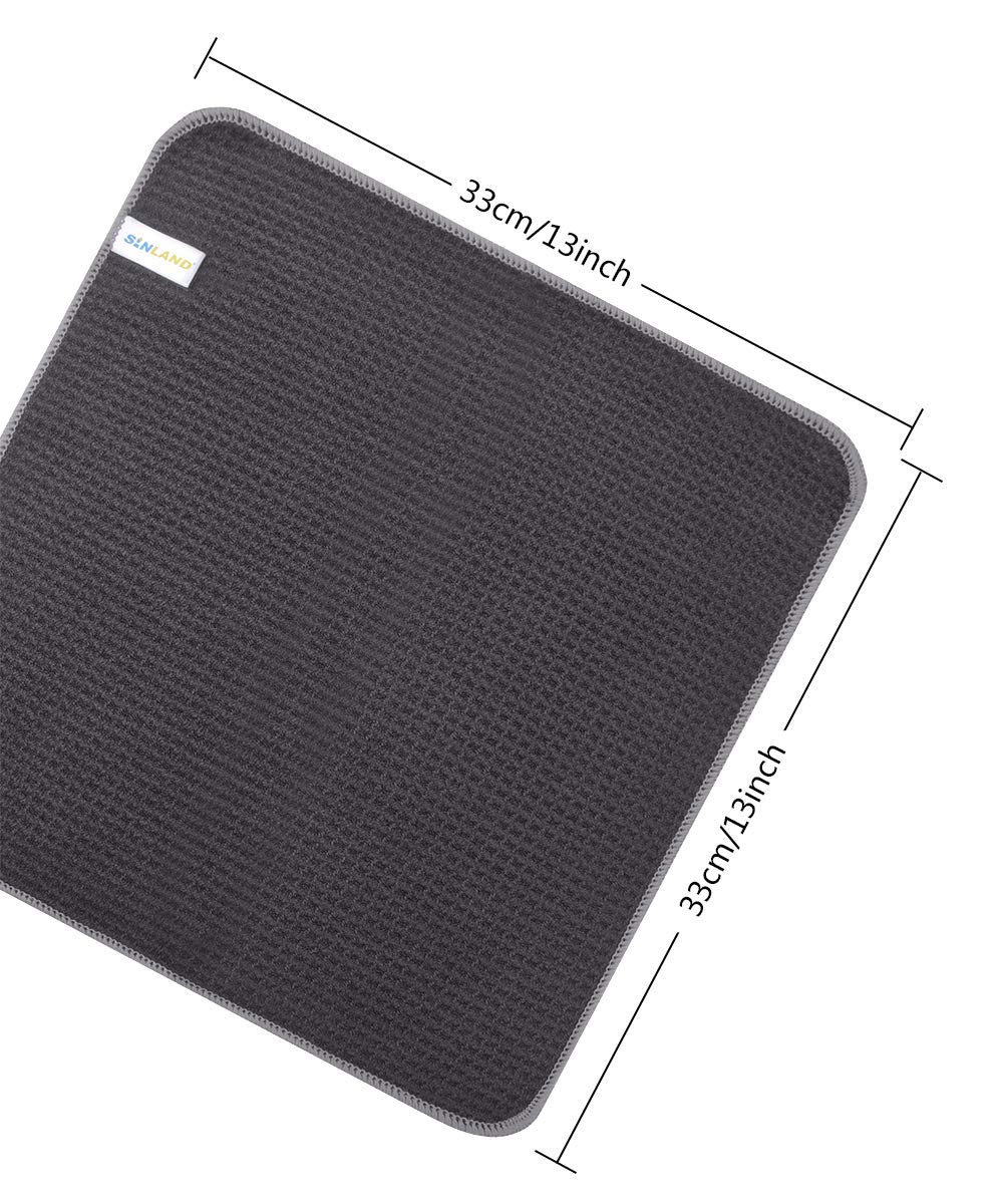 Microfiber Face Towel.13" x 13" 6-Pack, (Grey Brown)