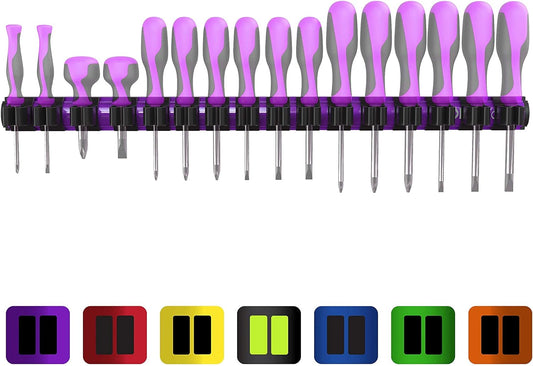 Magnetic Tool Organizer (Color: Purple, Black Clips)