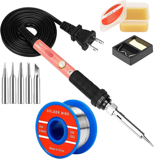 60W temperature soldering iron kit with iron tips 110V, 5-in-1