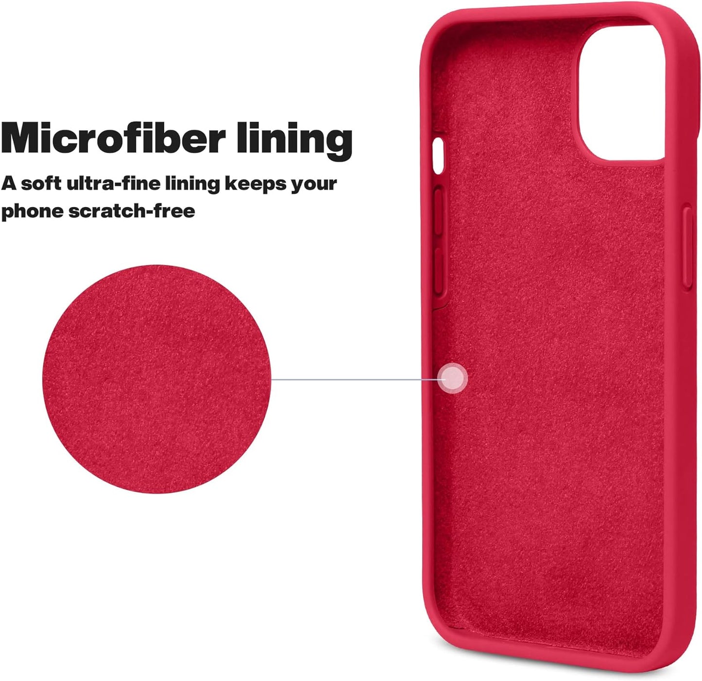 Red Silicone Slim Protective Case 6.1 Inch