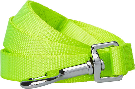 Durable Classic Double Handle Pet Leashes (Highlighter Yellow)