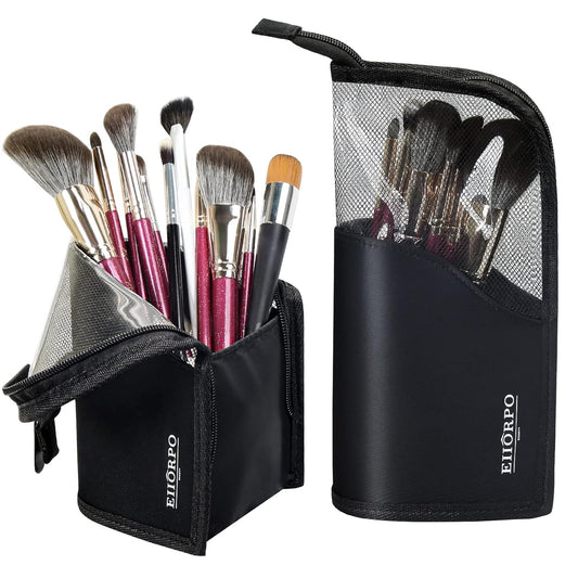 Makeup Brush Organizer Bag, Color:Black