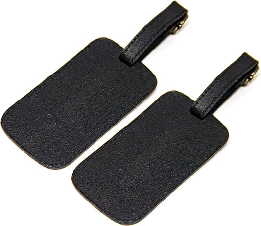 Luggage tag, set of 2, Color: Black (Textured)