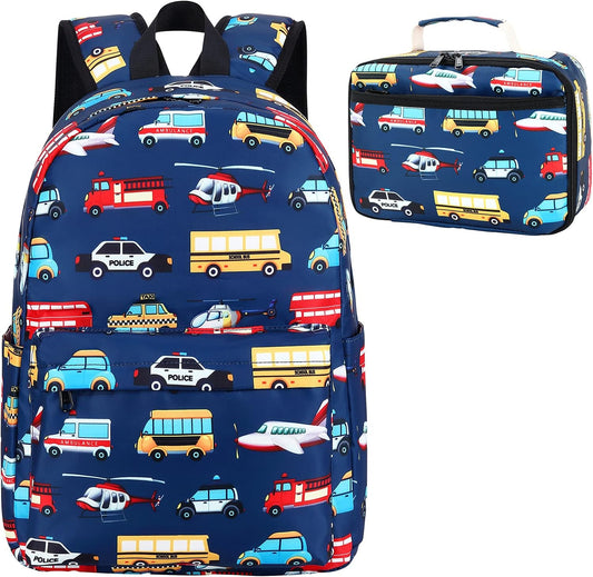 Travel backpack (Car Airplane Pattern-Navy)