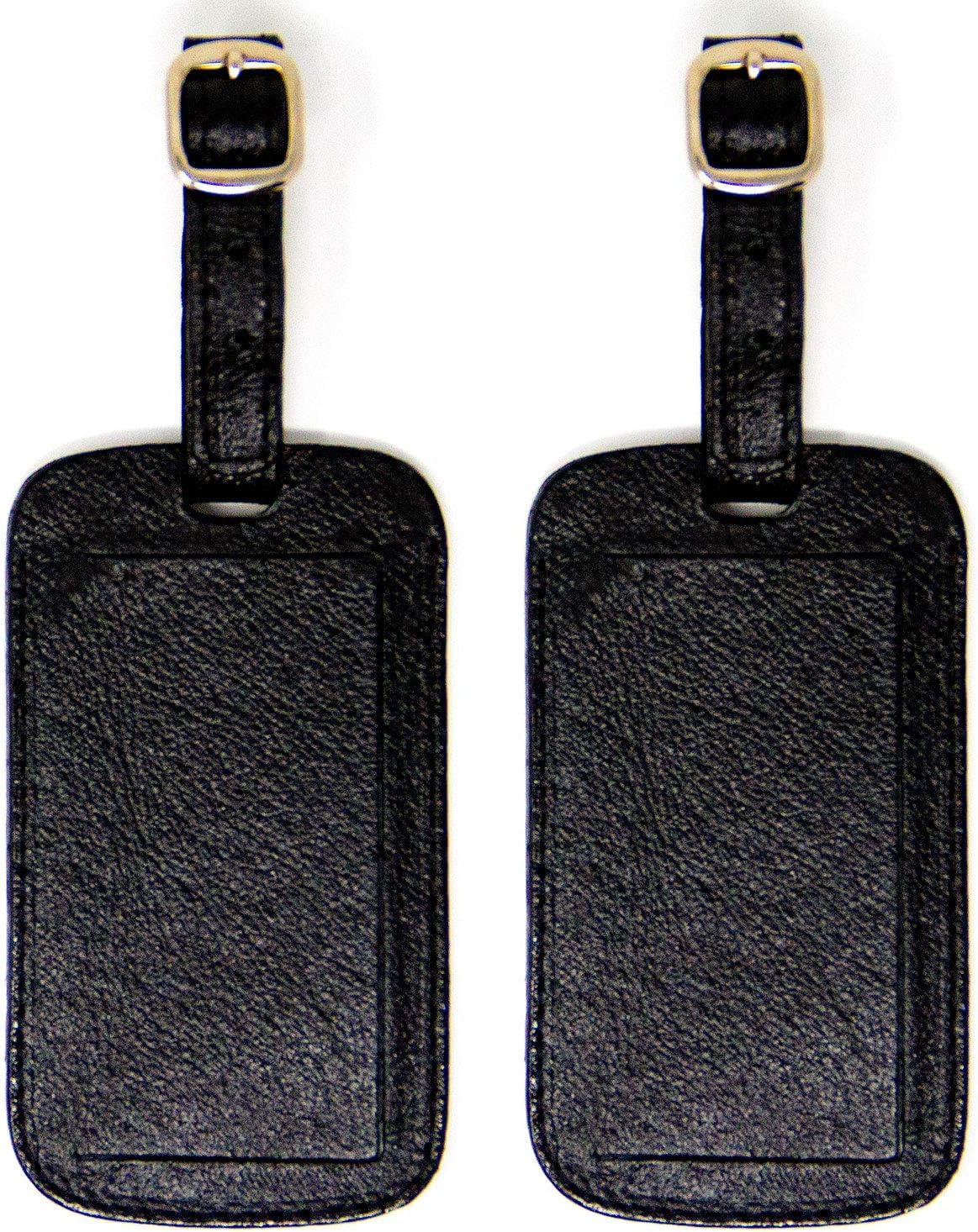 Luggage tag, set of 2, Color: Black (Textured)