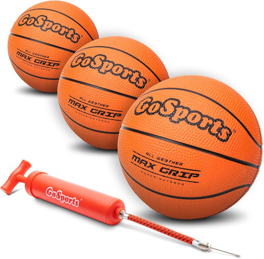 Premium Pump Mini Basketball 3-Pack