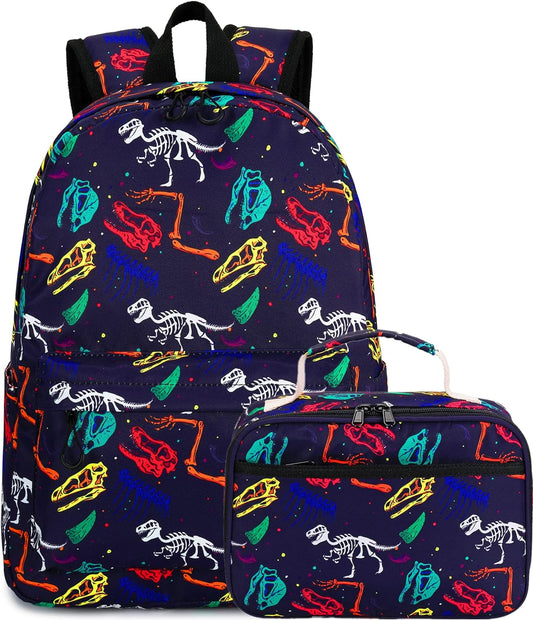 Travel backpack (Black Dinosaur)