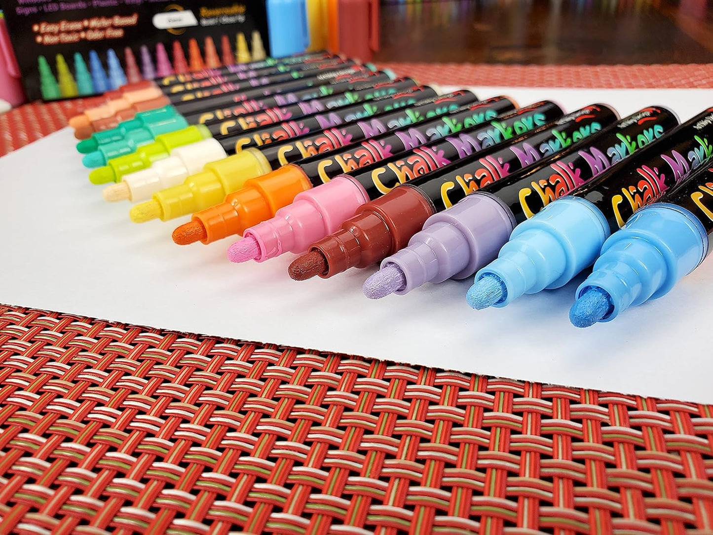 14 Vintage Colored Reversible Medium Point Chalk Markers