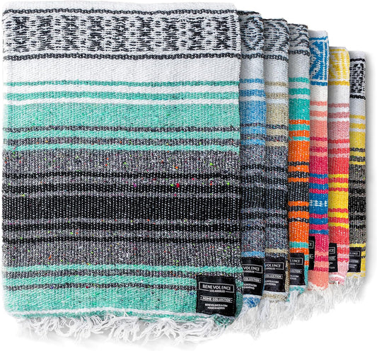 Mexican blanket: yoga blanket, hand-woven serape, perfect as a beach, picnic, camping blanket